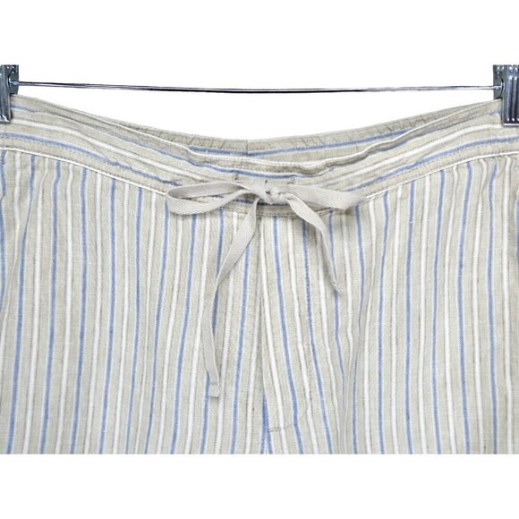 J Jill Love Linen Pull on Pants Size XL Straight Leg Drawstring Pockets Boho - Picture 3 of 12